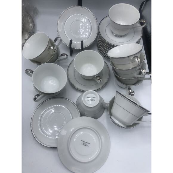 28 PIECE SET Imperial China W. Dalton 318 SINCERITY 14 Footed Cups + Saucers! - Picture 1 of 9